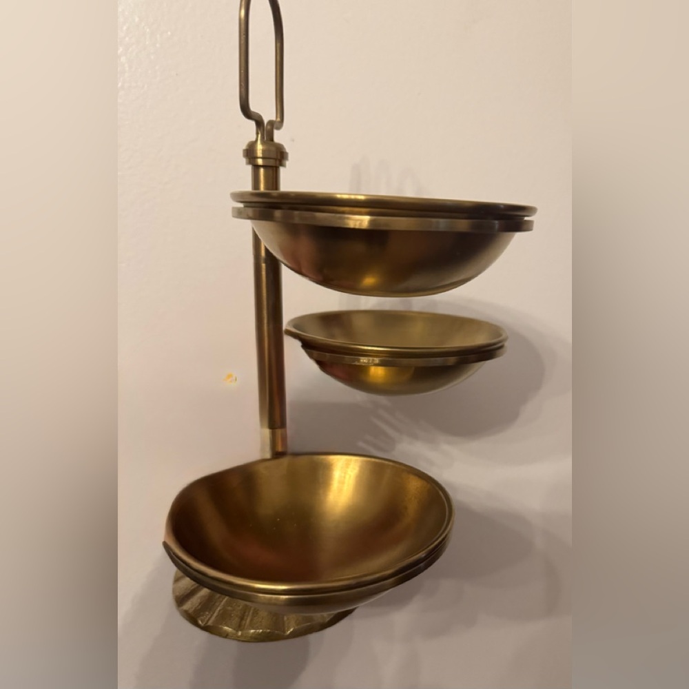 Hearth and Hand with Magnolia, Elegant Gold Tiered Serving Tray - Picture 4 of 4